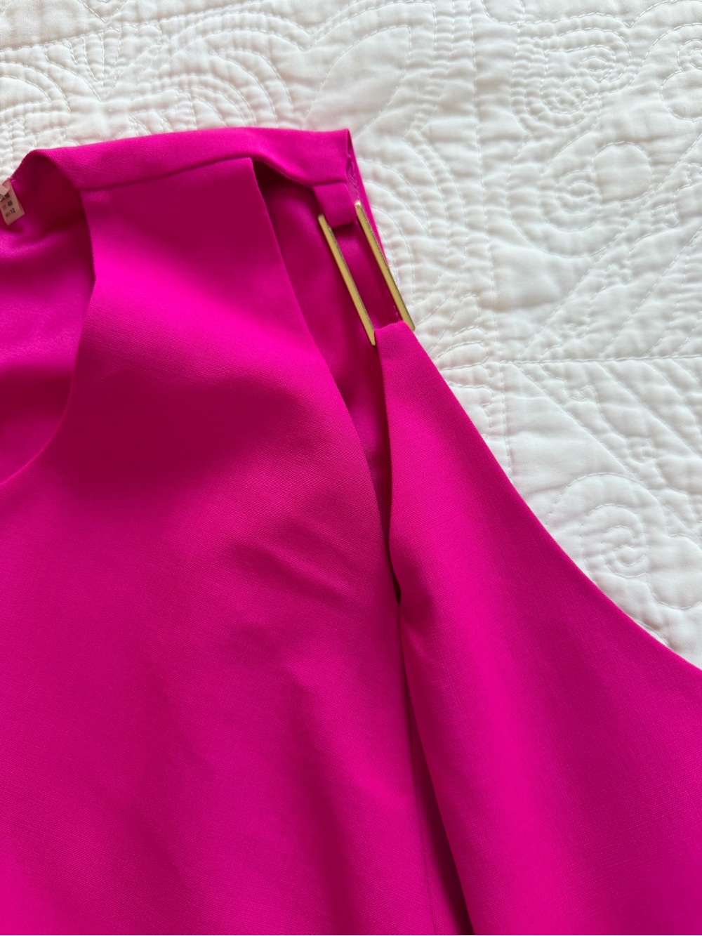 Elie Tahari Hot Pink Sleeveless Midi Sheath Dress - Picture 5 of 7